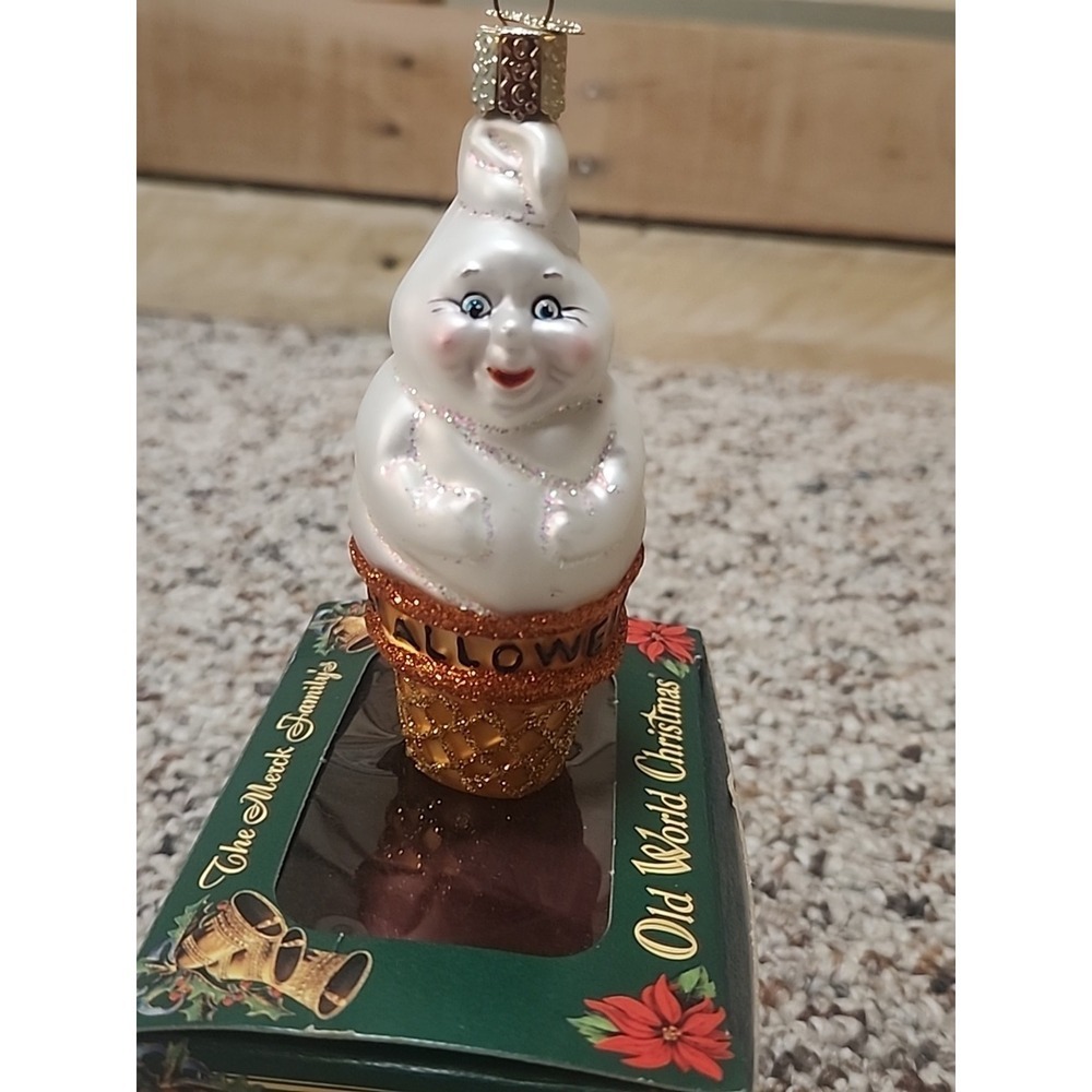 Old World Christmas Halloween Ice Scream Glass Ornament 4" - Picture 2 of 4